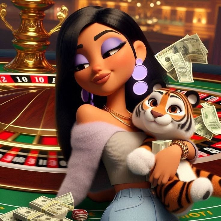 Dealer live di meja baccarat dengan tabel pembayaran terbuka, menampilkan rasio taruhan Banker, Player, dan Tie